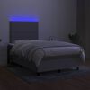 vidaXL &Kappa;&rho;&epsilon;&beta;ά&tau;&iota; Boxspring &mu;&epsilon; &Sigma;&tau;&rho;ώ&mu;&alpha; & LED &Alpha;&nu;.&Gamma;&kappa;&rho;&iota; 120x190&epsilon;&kappa;. &Upsilon;&phi;&alpha;&sigma;&mu;ά&tau;&iota;&nu;&omicron;