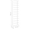 vidaXL Βάση για Πετσέτες Επιτοίχια Λευκή 24 x 12 x 96 εκ. Ατσάλινη