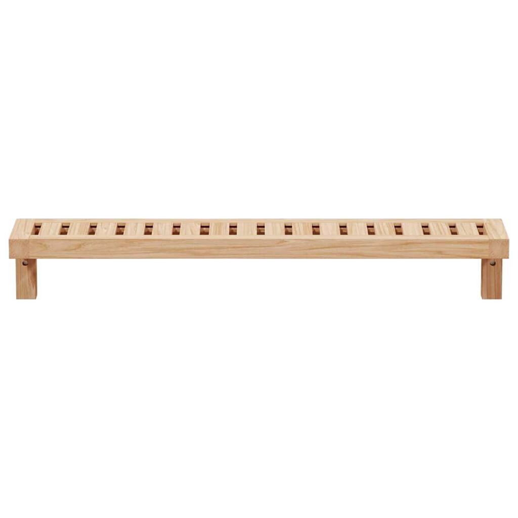 vidaXL Ράφι Τοίχου Κρεμαστό Μπεζ 62 x 10 x 12.5 εκ Μασίφ ξύλο καρυδιάς