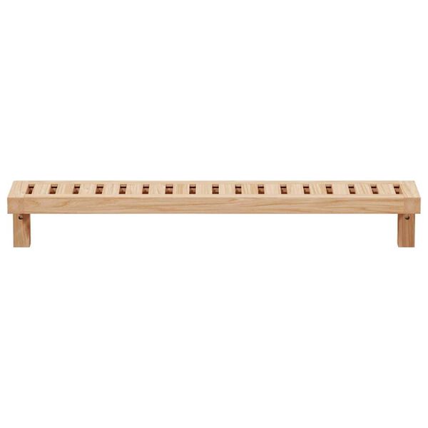 vidaXL Ράφι Τοίχου Κρεμαστό Μπεζ 62 x 10 x 12.5 εκ Μασίφ ξύλο καρυδιάς