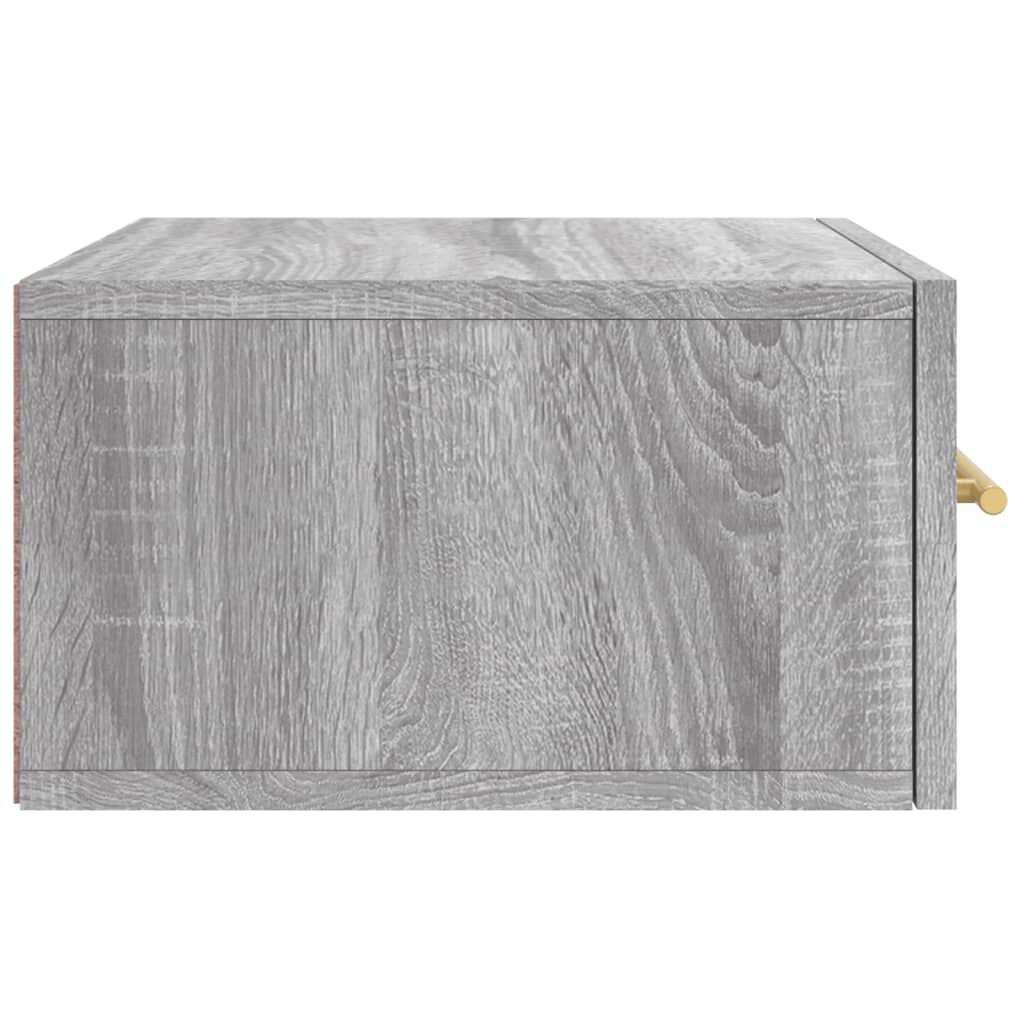vidaXL Κομοδίνα Επιτοίχια Γκρι Sonoma 35 x 35 x 20 εκ.