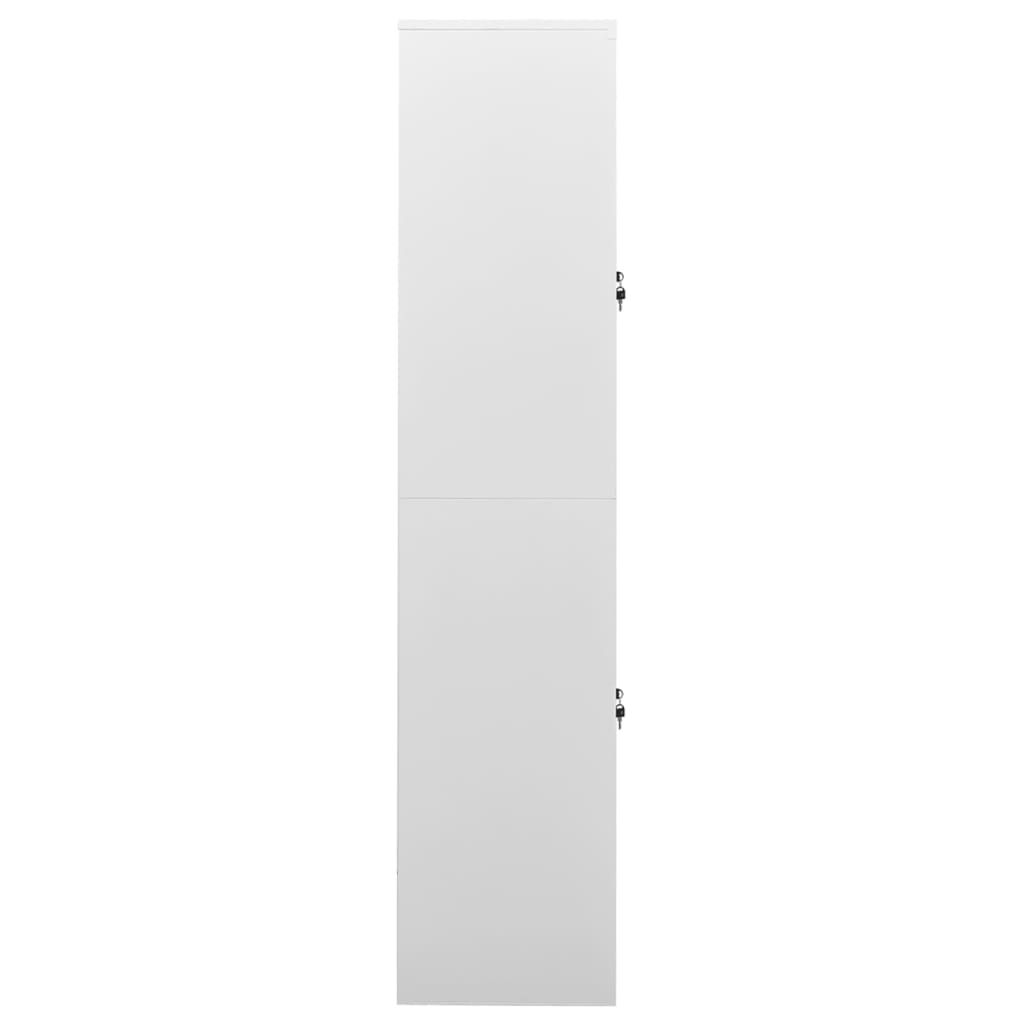 vidaXL Ντουλάπα Γραφείου 90 x 40 x 180 εκ. Ανοιχτό Γκρι Ατσάλινη
