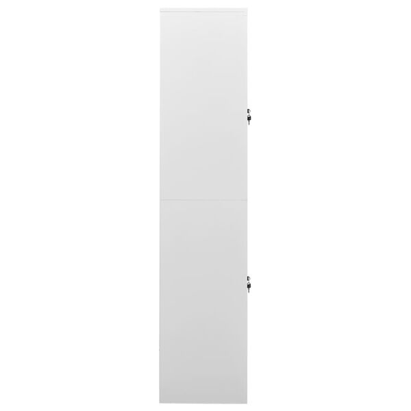 vidaXL Ντουλάπα Γραφείου 90 x 40 x 180 εκ. Ανοιχτό Γκρι Ατσάλινη