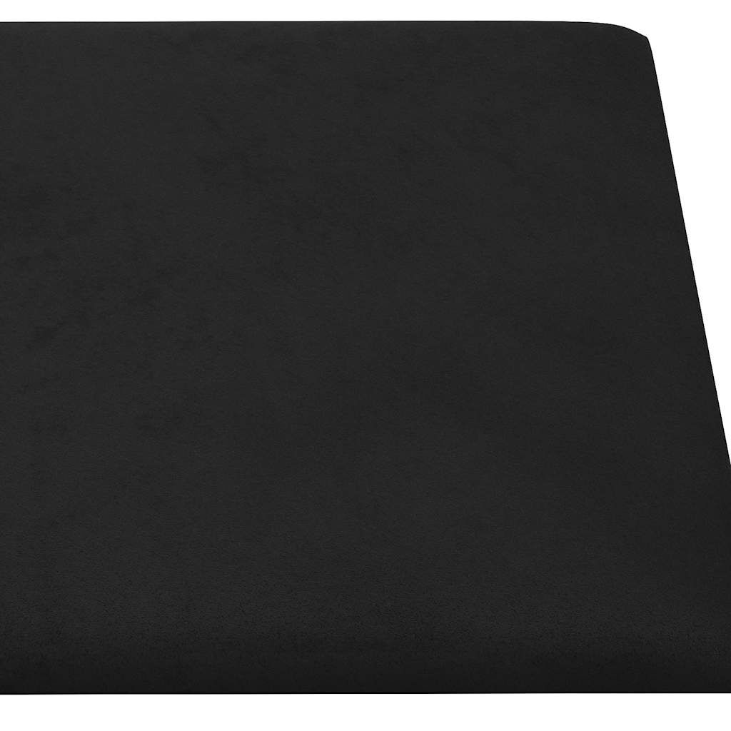 vidaXL Πάνελ Τοίχου 12 τεμ. Μαύρος 60x30 εκ. 2,16 μ² Βελούδο