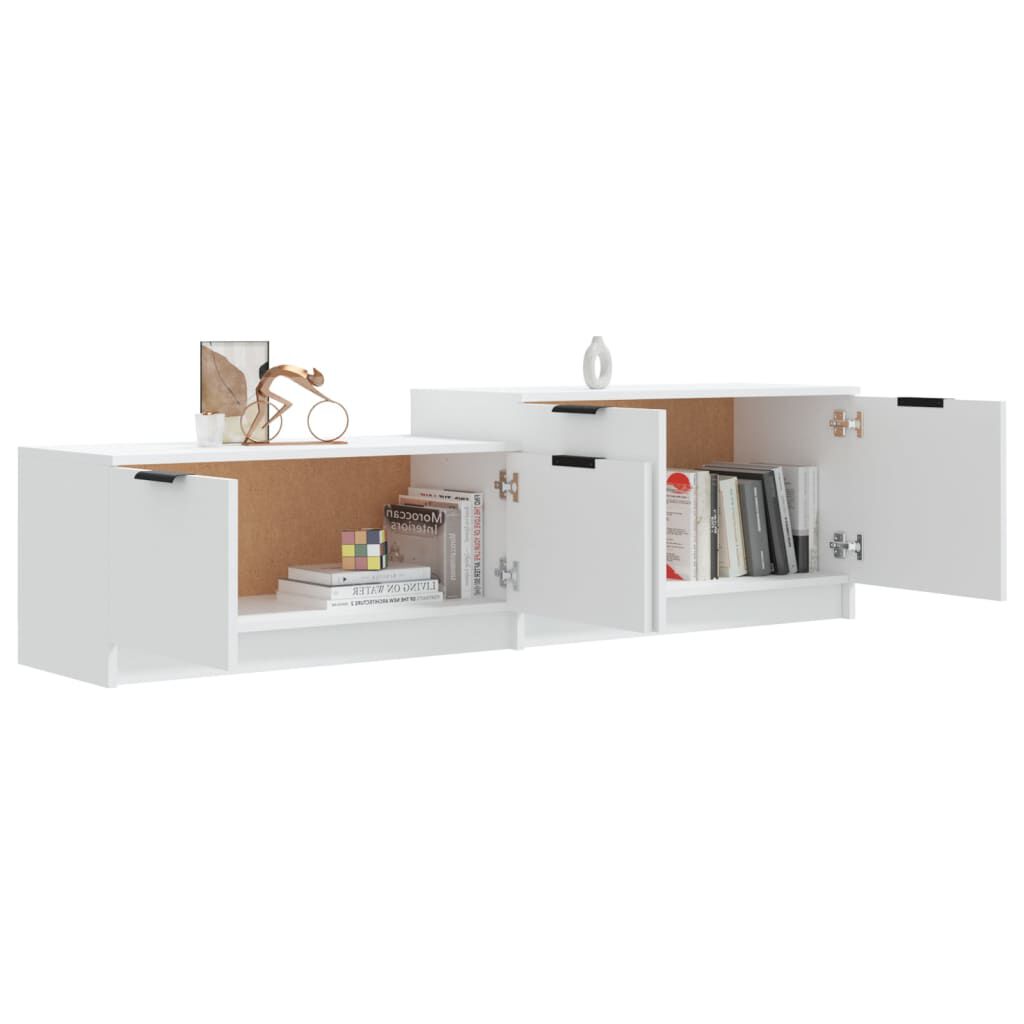 vidaXL Έπιπλο Τηλεόρασης Λευκό 158,5x36x45 εκ. Επεξεργασμένο Ξύλο
