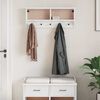 vidaXL Επίτοιχη κρεμάστρα παλτών SANDNES Λευκό 87x12x35 εκ. Πεύκο ξύλο