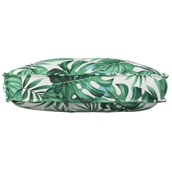 vidaXL Μαξιλάρι παλέτας για πλάτη Floral Μοτίβο φύλλων 70 x 40 x 12 cm