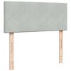 vidaXL Κρεβάτι Boxspring με Στρώμα Ανοιχτό Γκρι 120x200 εκ. Βελούδινο