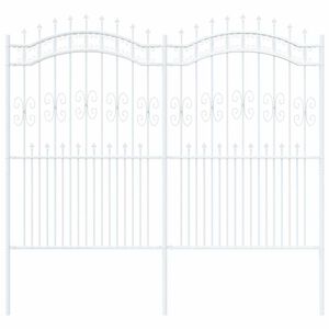 vidaXL Φράχτης Κήπου Λευκό 215 cm Ατσάλι με Επικάλυψη Πούδρας
