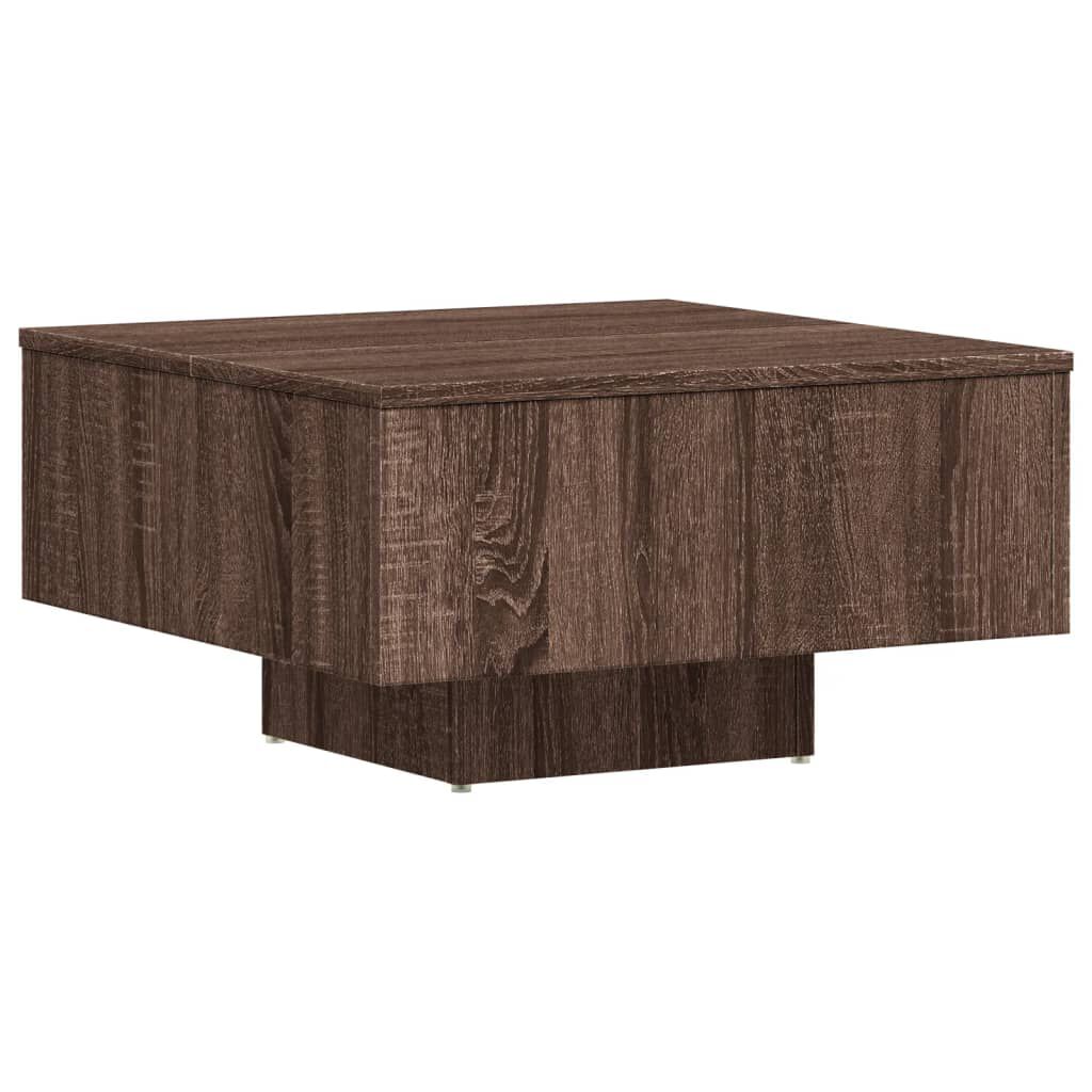 vidaXL Τραπεζάκι Σαλονιού Καφέ Δρυς 60x60x31,5 εκ. από Επεξεργ. Ξύλο
