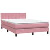 vidaXL &Kappa;&rho;&epsilon;&beta;ά&tau;&iota; Boxspring &mu;&epsilon; &Sigma;&tau;&rho;ώ&mu;&alpha; &Rho;&omicron;&zeta; 140x210 &epsilon;&kappa;. &Beta;&epsilon;&lambda;&omicron;ύ&delta;&iota;&nu;&omicron;