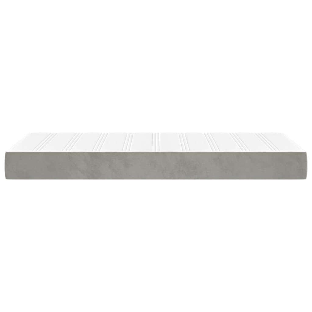 vidaXL Στρώμα με Pocket Springs Σκούρο Πράσινο 90x210x20 εκ. Βελούδινο
