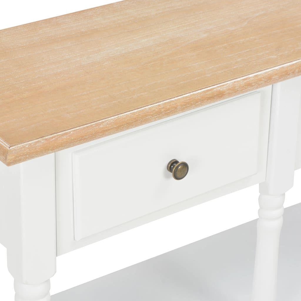 vidaXL Τραπέζι Κονσόλα Λευκό 120 x 30 x 76 εκ. από MDF
