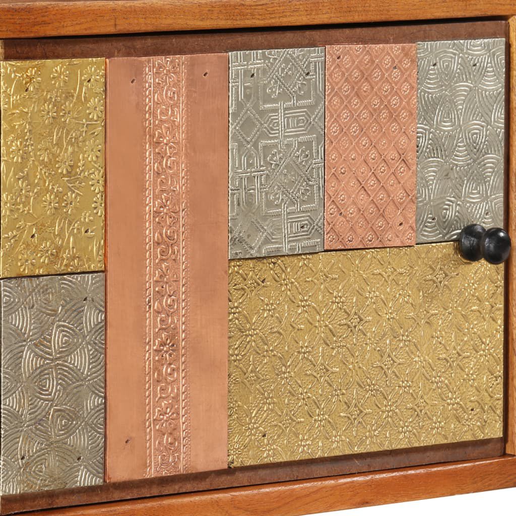 vidaXL Έπιπλο Τηλεόρασης με Πόρτες 112x30x40 εκ. Μασίφ Ακακία/Μέταλλο