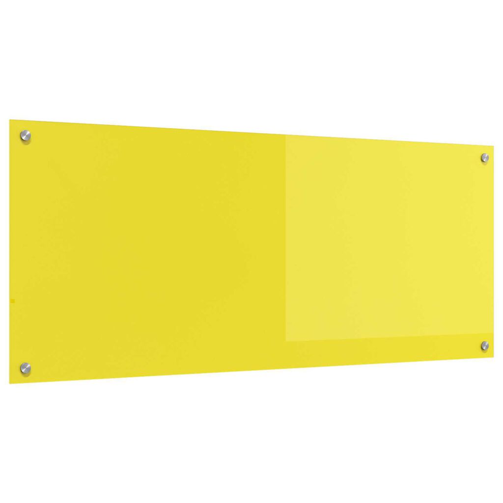 vidaXL Κουζίνα Πίσω Παραθυρόφυλλο Κίτρινο 120x50x0,6 εκ. Θερμαινόμενο Γυαλί