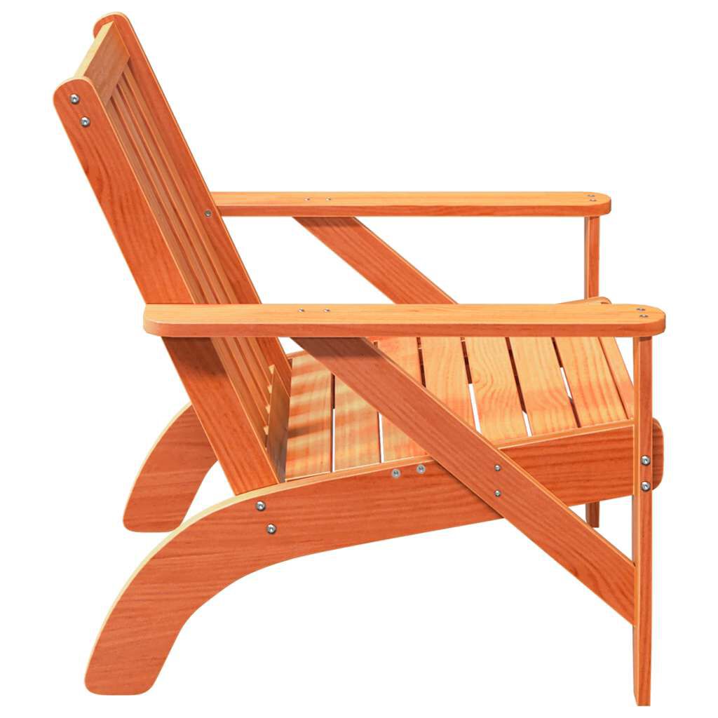 vidaXL Καρέκλα κήπου Adirondack Wax Brown 75x77x77 cm