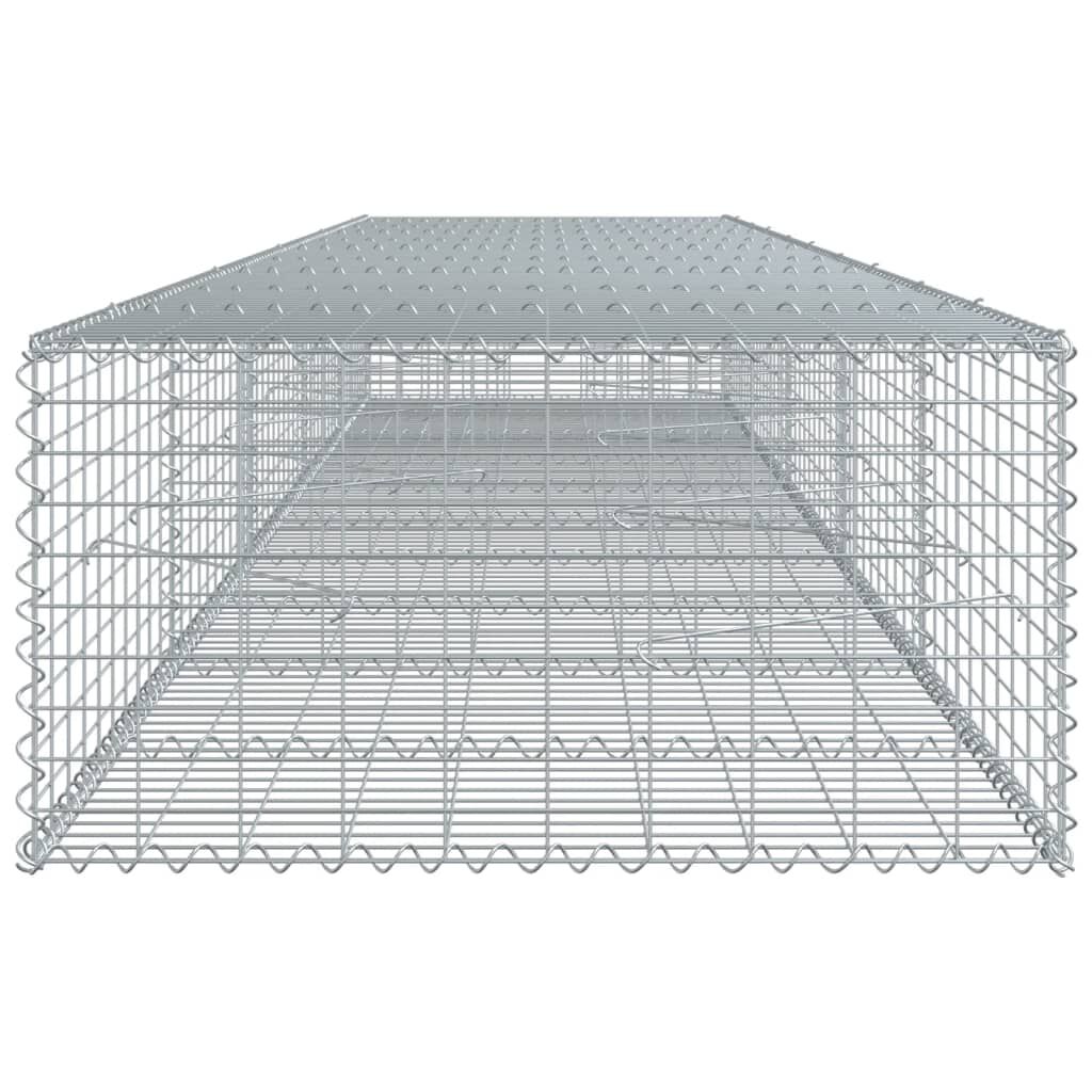 vidaXL Συρματοκιβώτιο με Κάλυμμα 500x100x50εκ. από Γαλβανισμένο Χάλυβα