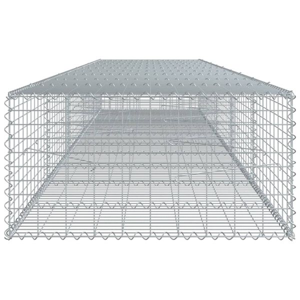 vidaXL Συρματοκιβώτιο με Κάλυμμα 500x100x50εκ. από Γαλβανισμένο Χάλυβα