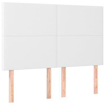 vidaXL Κεφαλάρια Κρεβατιού 4 τεμ. Λευκά 72x5x78/88 εκ. Συνθετικό Δέρμα