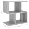 vidaXL Κομοδίνο Γκρι Σκυροδέματος 50 x 30 x 51,5 εκ. από Επεξ. Ξύλο