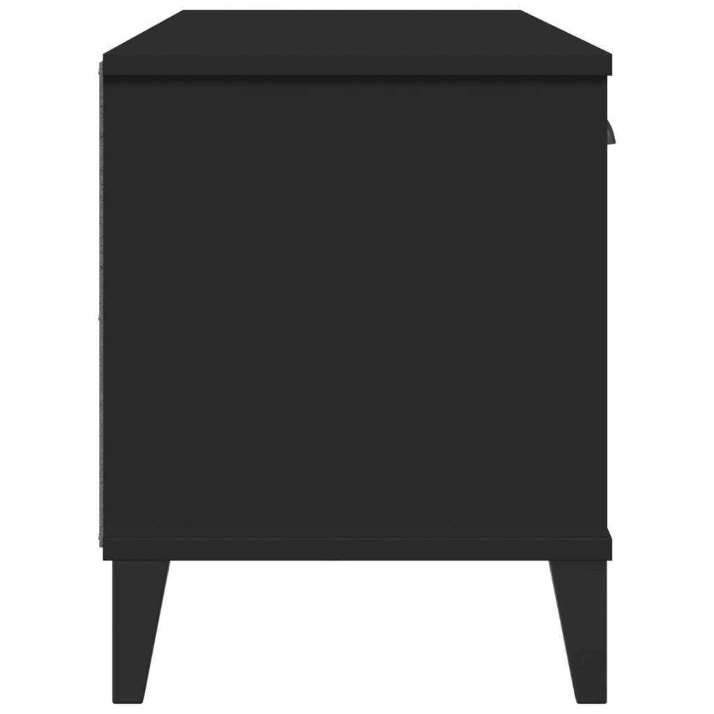 vidaXL Παπουτσοθήκη VIKEN Μαύρη 106x35x45 εκ. από Επεξεργασμένο Ξύλο