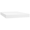 vidaXL Κρεβάτι Boxspring με Στρώμα Λευκό 140x190εκ.από Συνθετικό Δέρμα