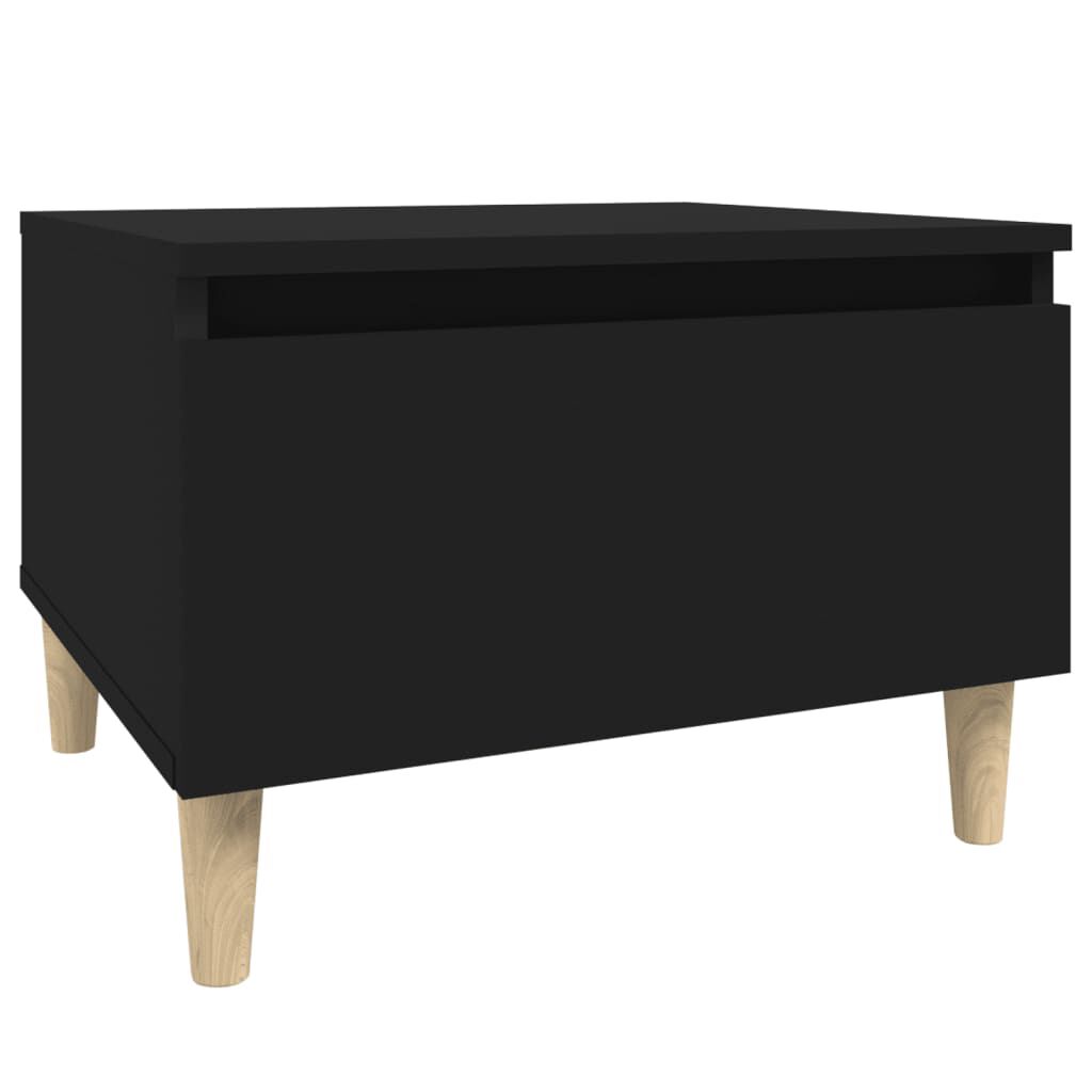 vidaXL Βοηθητικά Τραπέζια 2 τεμ. Μαύρα 50x46x35 εκ. Επεξεργασμένο Ξύλο