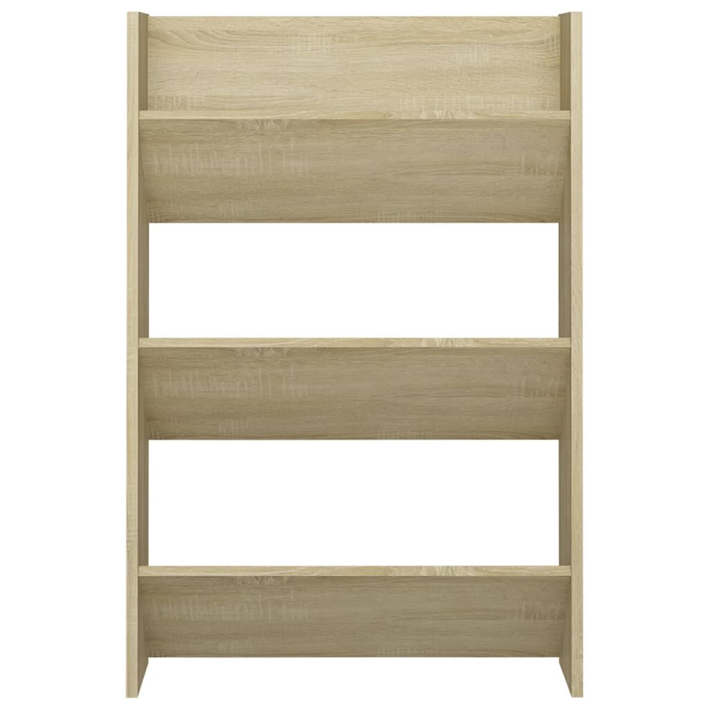 vidaXL Παπουτσοθήκες Τοίχου 2 τεμ. Sonoma Δρυς 60x18x90εκ. Μοριοσανίδα