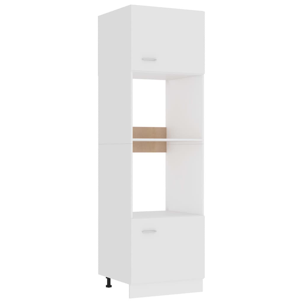 vidaXL Ντουλάπι για Φούρνο Μικροκυμάτων Lyon Λευκό 60x57x207 εκ