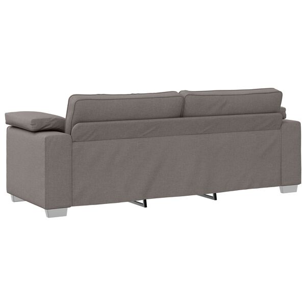 vidaXL Καναπές με μαξιλάρι Taupe 219 x 77 x 82 εκ ύφασμα