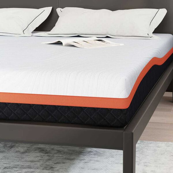 vidaXL Στρώμα Λευκό, Γκρι 200 x 200 cm Pěna