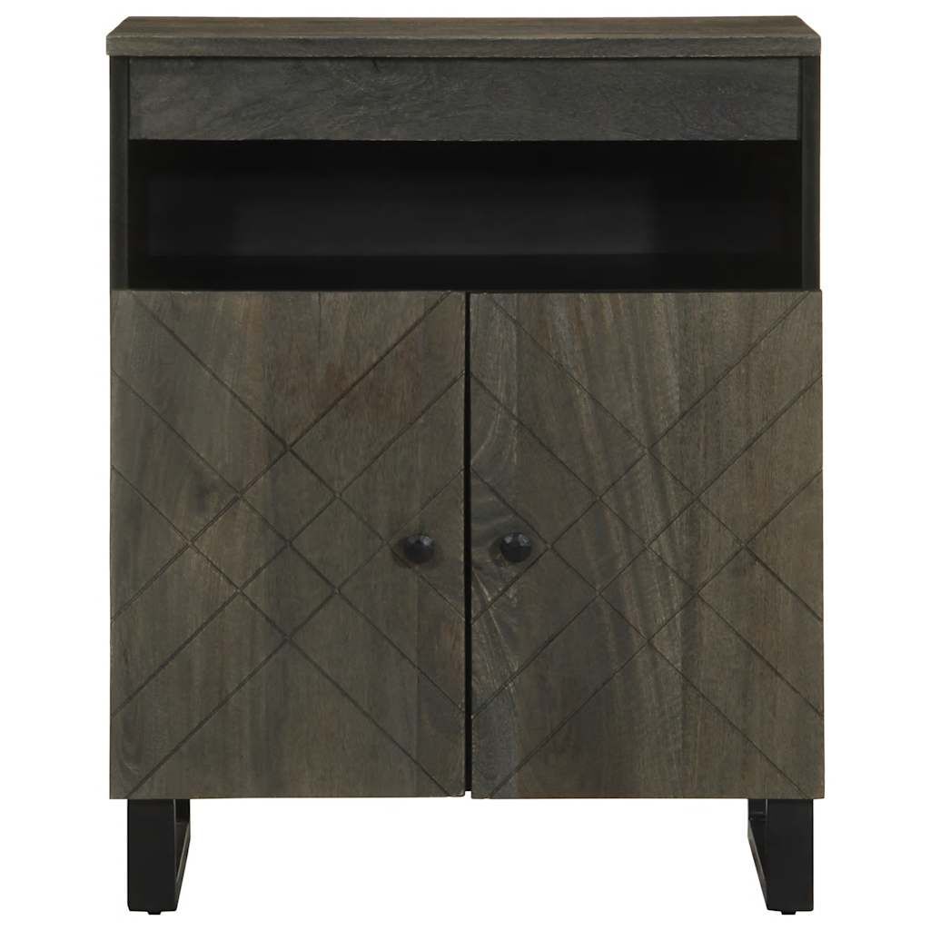 vidaXL Μπουφές Μαύρο 60x33x75 cm Μασίφ Ξύλο Μάνγκο