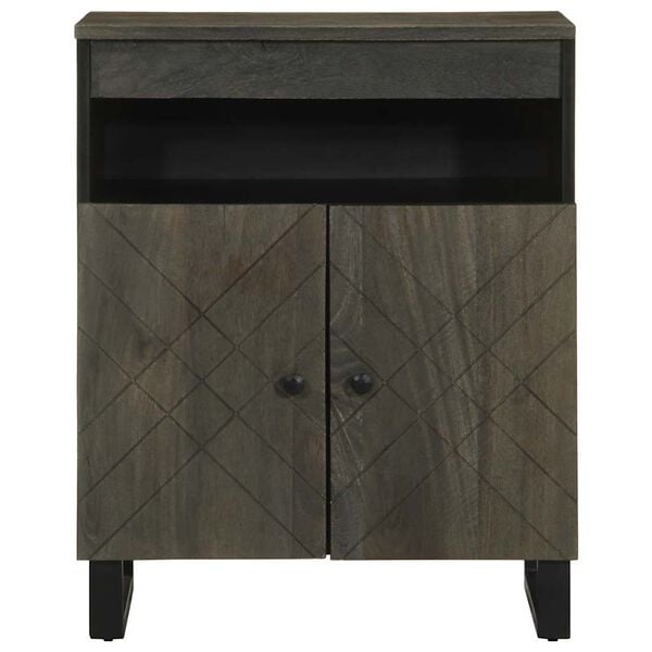 vidaXL Μπουφές Μαύρο 60x33x75 cm Μασίφ Ξύλο Μάνγκο