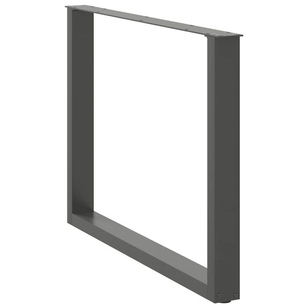 vidaXL Πόδια Τραπεζαρίας σε Σχήμα U 2 τεμ. Ανθρακί 100x(72-73) εκ. Ατσάλι