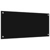 vidaXL Πίσω Πάνελ Κουζίνας Μαύρο 90 x 40 cm σκληρυμένο γυαλί