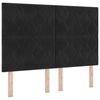 vidaXL Κρεβάτι με ελατήρια με στρώμα Μαύρο 140 x 200 cm Βελούδο