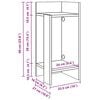 vidaXL Τραπεζάκι με ράφι Sonoma Δρυς 25,5x27x60 εκ.