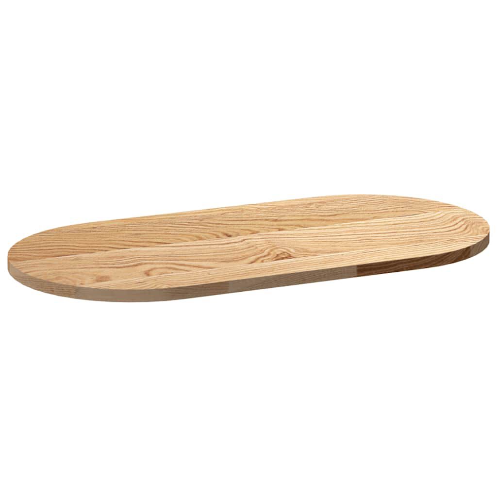 vidaXL Επιτραπέζια επιφάνεια 80x40x2 cm μασίφ ξύλο δρυς οβάλ