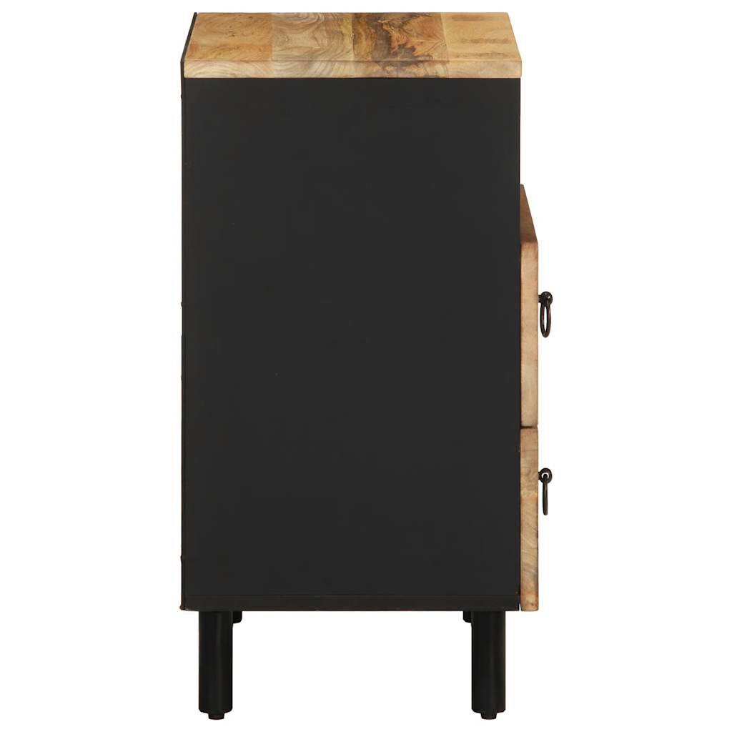 vidaXL Κρεβατοκάμαρα Μαύρο 50x33x62 cm Στερεό ακατέργαστο ξύλο Mango