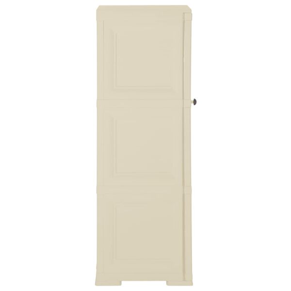 vidaXL Πλαστικό Ντουλάπι Angora Λευκό 40 x 43 x 125εκ. με Σχέδιο Ξύλου