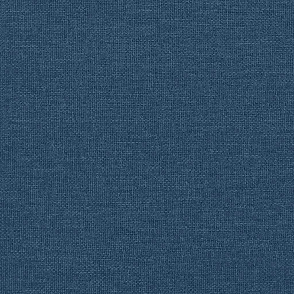 vidaXL Οθωμανικό κρεβάτι με στρώμα μπλε 140x200cm ύφασμα