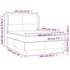 vidaXL Κρεβάτι Boxspring με Στρώμα Σκούρο Μπλε 140x190 εκ. Βελούδινο