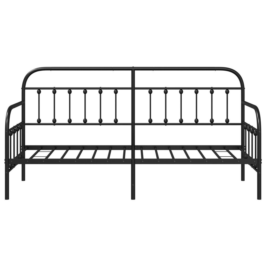 vidaXL Μαύρο Πλαίσιο Κρεβατιού 80x200 cm Χάλυβα