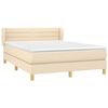 vidaXL &Kappa;&rho;&epsilon;&beta;ά&tau;&iota; Boxspring &mu;&epsilon; &Sigma;&tau;&rho;ώ&mu;&alpha; &Kappa;&rho;&epsilon;&mu; 140x190 &epsilon;&kappa;. &Upsilon;&phi;&alpha;&sigma;&mu;ά&tau;&iota;&nu;&omicron;