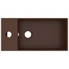 vidaXL Νιπτήρας Μπάνιου με Υπερχείλιση Σκούρο Καφέ Κεραμικός