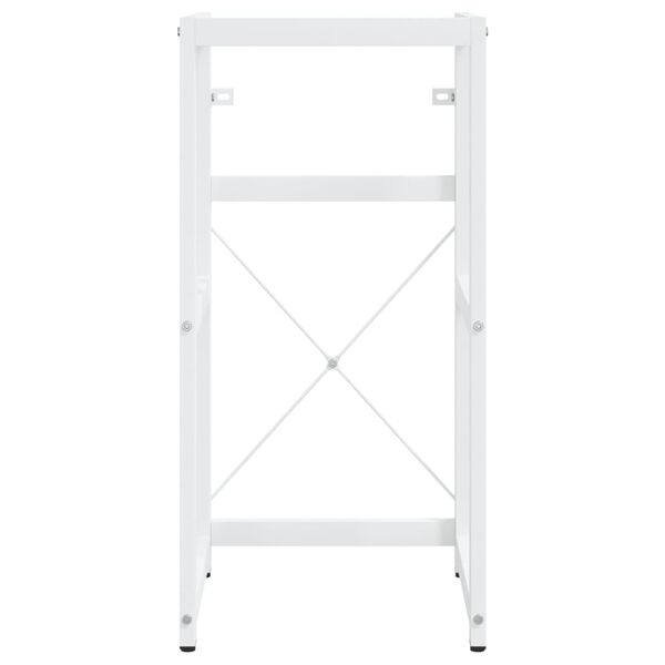 vidaXL Σκελετός Νιπτήρα Μπάνιου με Εντοιχισμένο Νιπτήρα Λευκό Σίδερο