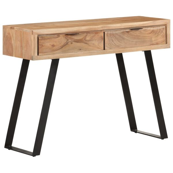 vidaXL Τραπέζι Κονσόλα Live Edge 100x35x76 εκ. από Μασίφ Ξύλο Ακακίας