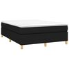 vidaXL Κρεβάτι Boxspring με Στρώμα Μαύρο 140x200 εκ. Υφασμάτινο