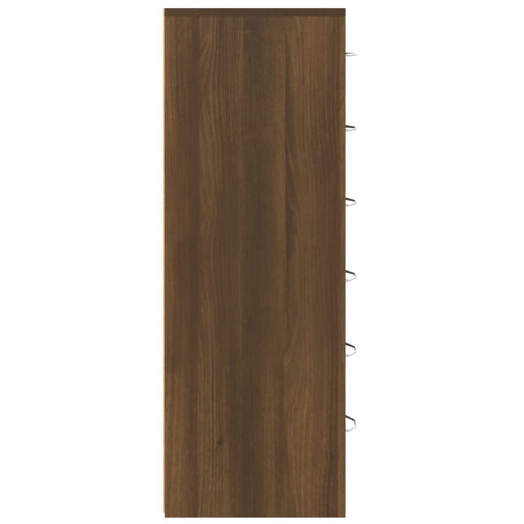 vidaXL Ντουλάπι με 6 Συρτάρια Καφέ Δρυς 50x34x96 εκ Επεξεργασμένο Ξύλο