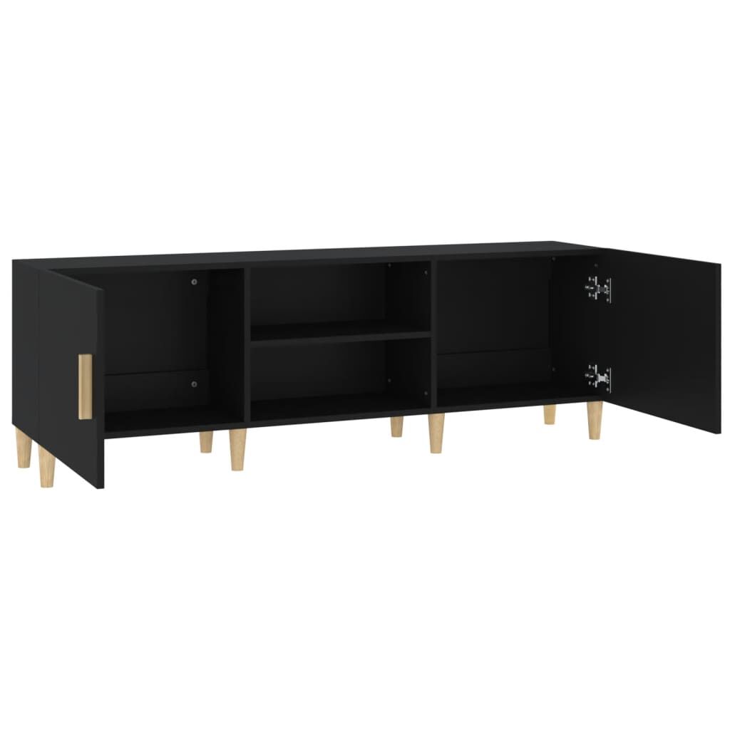 vidaXL Έπιπλο Τηλεόρασης Μαύρο 150 x 30 x 50 εκ. Επεξεργασμένο Ξύλο